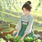 Nông Nữ Không Gian, Dẫn Cả Nhà Trồng Trọt Chạy Nạn
